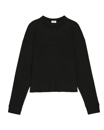 Donni: The Thermal Crewneck- Jet