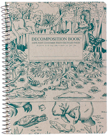 Decomposition Everglades Spiral Notebook: Large