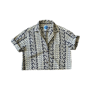 Venice Hawaiian shirt in Follow Me Navy